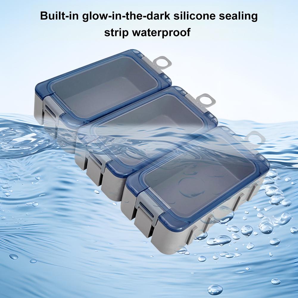 3Pcs Fishing Glow-in-the-dark Toolbox Splicing Fishing Lure Box Fishing Storage Box Fish Hook Hard Bait Container