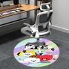 BT21 K-Pop Chair mat Round Rug-Office carpet, Machine Washable, Non-slip, Suitable for Living Rooms, Bedrooms