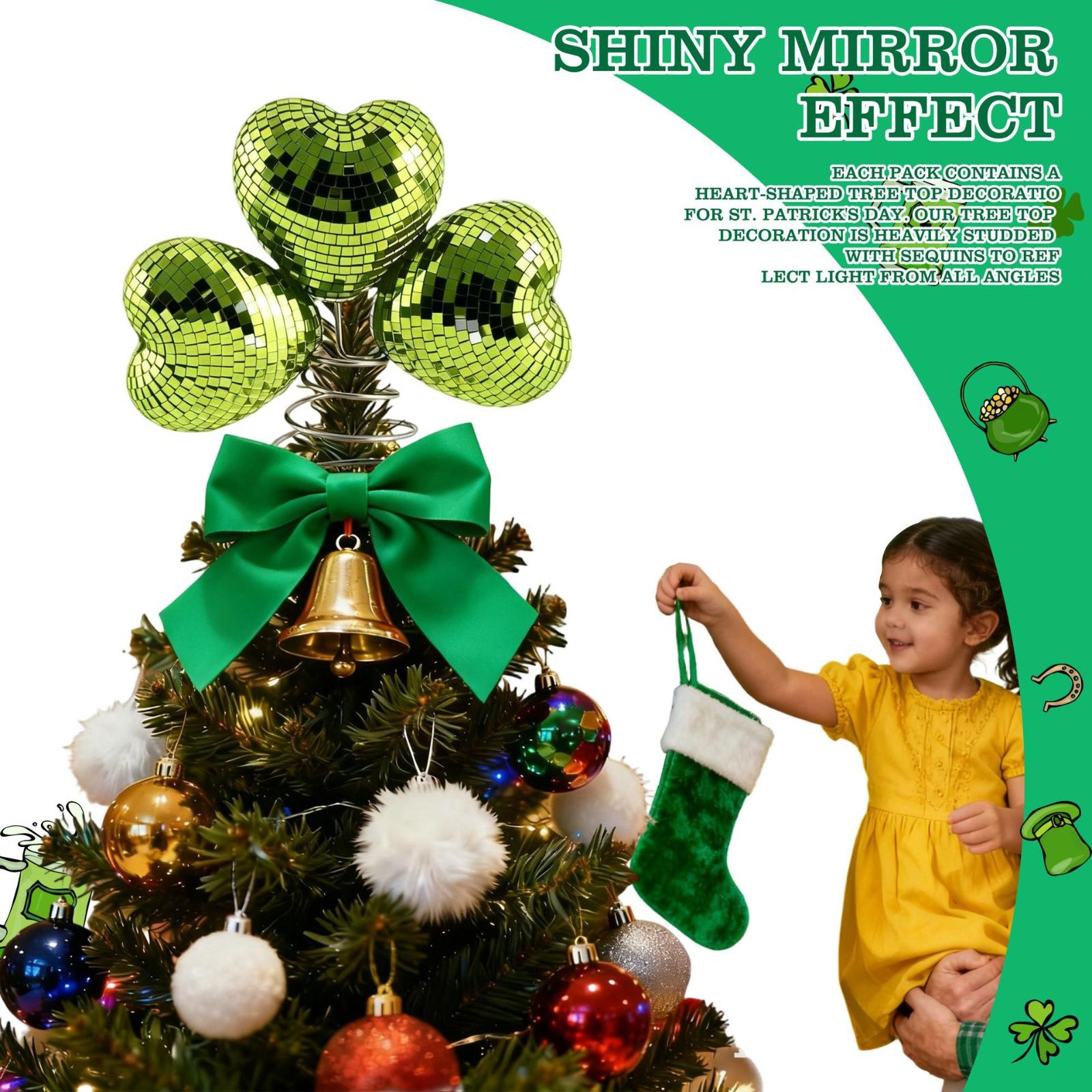 

Tree Top Ornament, Disco Sequined Retro Christmas Tree Top Sparkling Decoration One Size