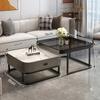 Coffee table living room home light luxury rock board net red table modern minimalist small apartment new square coffee table