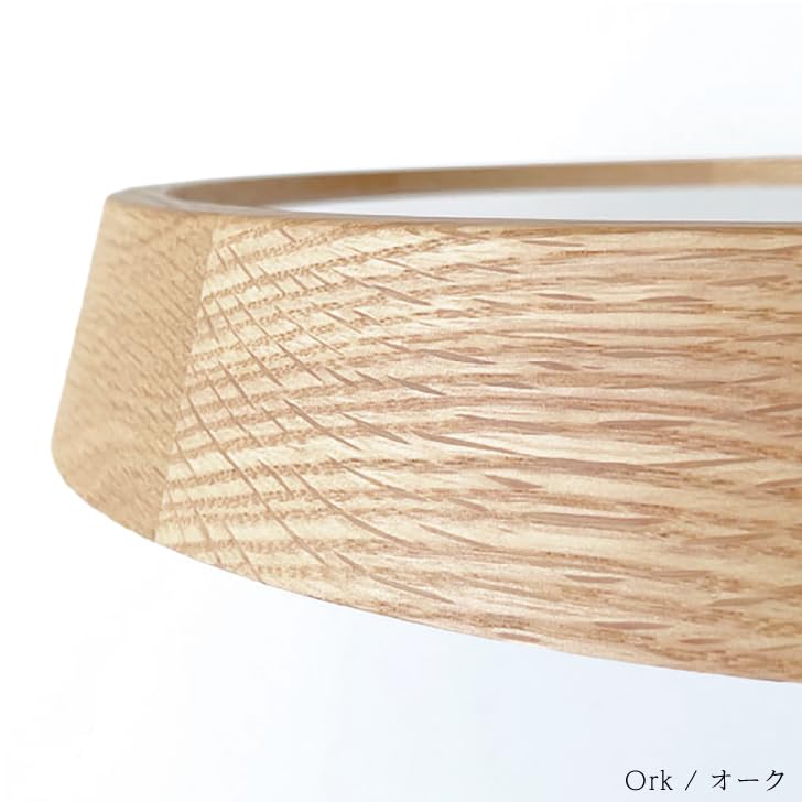 KATOMOKU muku clock 16 Oak km-113OARC Wall Clock with Continuous Second Hand, 30.6cm Diameter (Radio-Controlled Clock)