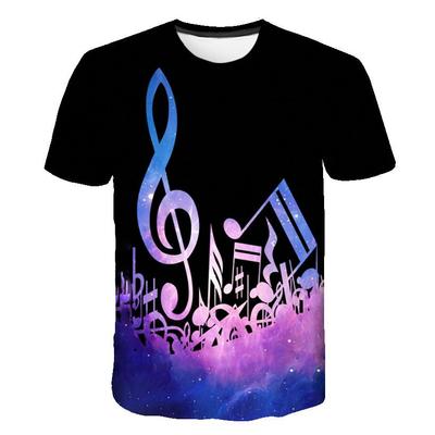 Music Notes Funny Printed T Shirt Men/Women Summer Music Short Sleeve T-shirts Man Casual Tops T Shirt
