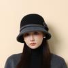 Autumn and Winter Hat Ladies Fleece Thickened Warm Bucket Hat Mother Elegant Knitted Basin Hat