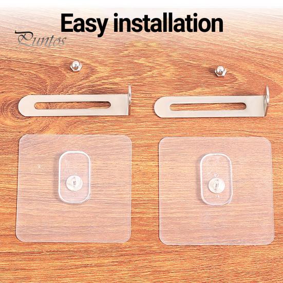 Self-adhesive Furniture Safety Devices 2Pcs Anti-falling Device No Drilling Required L Bracket Transparent Seamless Wall Anti Tips for Adhesive
