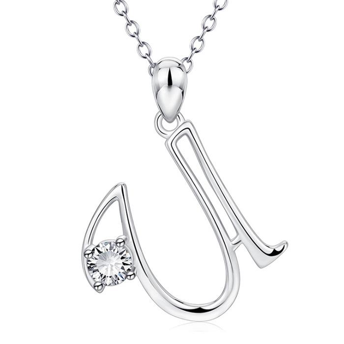 Fashionable 26 Letter Rhinestone Necklace Elegant Personalized Pendant Choker Stylish Versatile Jewelry Accessory For Women