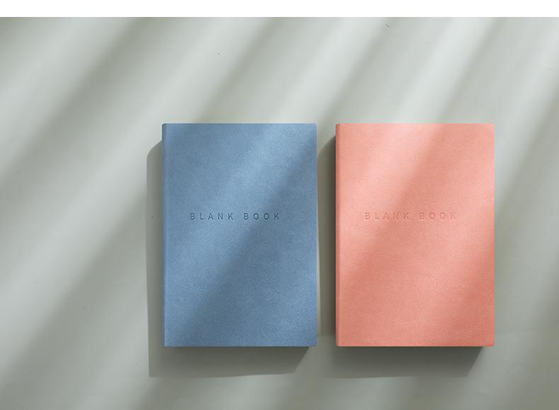 A5 PU Leather Thick Blank Notebook, 380 Pages - Ideal for Business Meetings