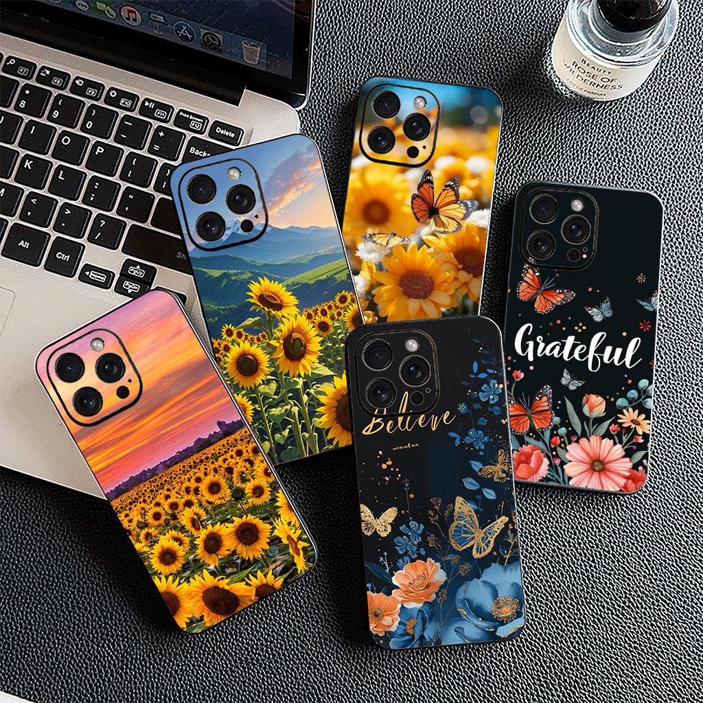 Sonnenblumen-Schmetterlingsblumen-Handyhülle für Motorola Moto Edge 70 60 Fusion NEO Pro G Stylus G56 G96 G52 G04 G05 G85 G84 Hülle