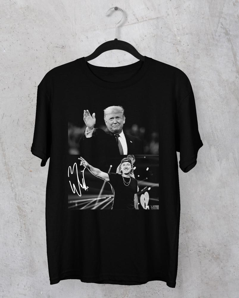 HOT NEW Morgan Wallen Donald Trump 2024 black T-shirt JJ3007 Unisex T-Shirt XXXXL