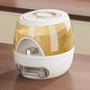 High end pressed rice bucket, moisture-proof, high-end sensory rice box, household plastic kitchen rice tank, simple design