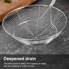 Stainless Steel Cooking Strainer with Wood Handle Heat Resistant Skimmer Ladle Cooking Utensils Home Deep Fry Ladle