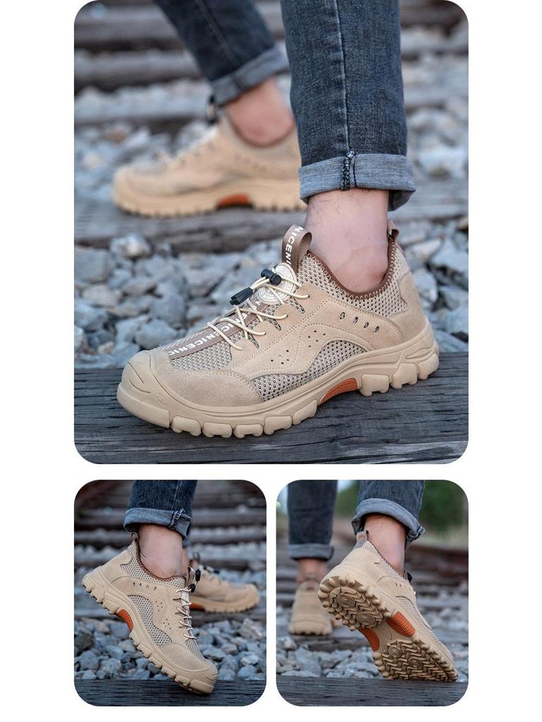 Lightweight Mesh Steel Toe Work Shoes: Anti-Smash, Anti-Puncture, Comfortable for Construction