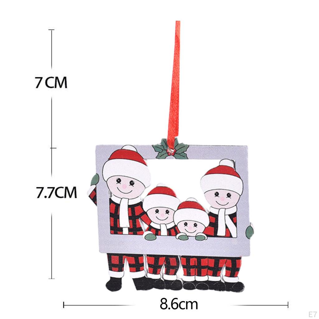 Christmas Family DIY Photo Frame Ornament Decoration Cute Hanging for