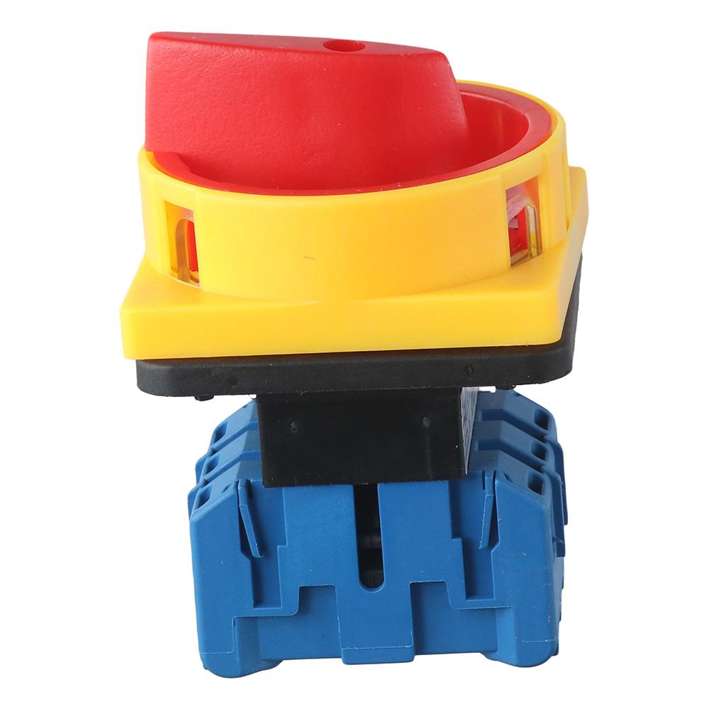 25A/32A Rotary Cam Changeover Switch Flame Retardant 2-Position Plastic Load Circuit Breaker Switch 3-Pole On-Off Power Switch