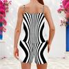 Women Plus Size Two Piece Set Scoop Neck Strappy Tank Top And Shorts Neon Green Black Printed