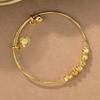 Adjustable Gold Beaded Bracelet Zinc Zinc Zinc Alloy Wristband Fashion Cuff Bangles  Girl