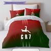 CR7 Cristiano Ronaldo Muster Bettwäsche, Steppbett Set Bettbezug Kissenbezug Zuhause Geburtstagsgeschenk(1 Bettbezug + 2 Kissenbezüge, ohne Füllung)