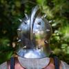 Ruthless Leader Roman Gladiator Helmet - 20 Gauge Steel Medieval Replica Costume Reenactment Leather Lined Spiked Helmet