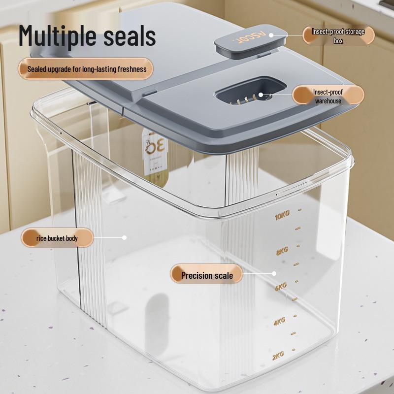 Pojemnik do przechowywania ryżu i mąki, odporny na owady i wilgoć