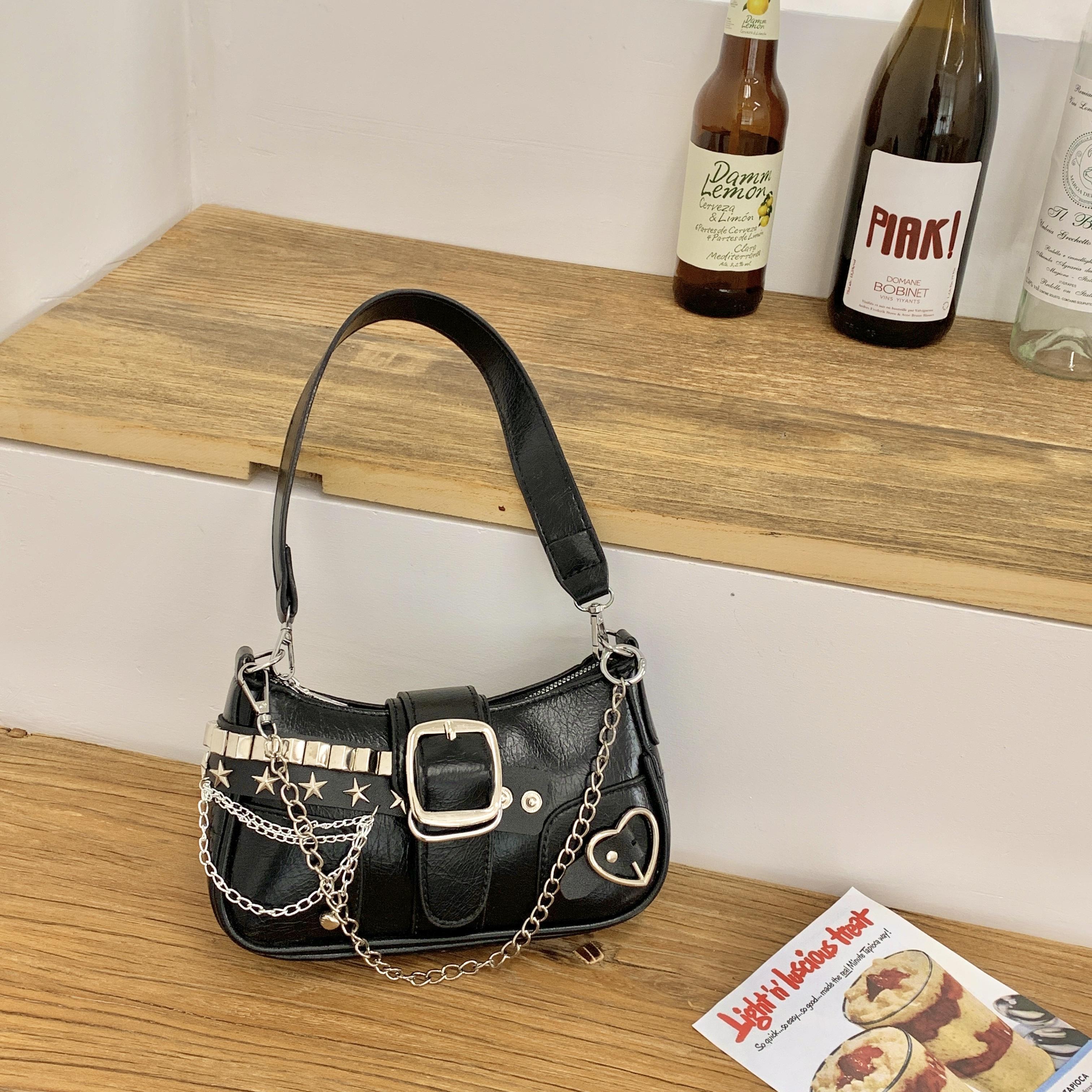 

Звезда сумка подмышкой все сумки ретро пуговицы цепочка сумка через плечо