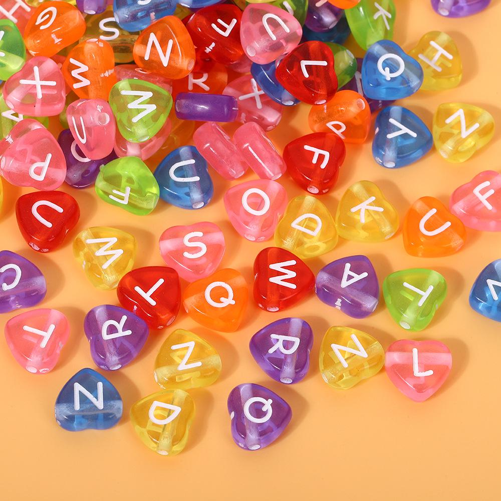 Acrylic Letter Beads for Kids' Jewelry Making – Educational DIY Beading Accessories