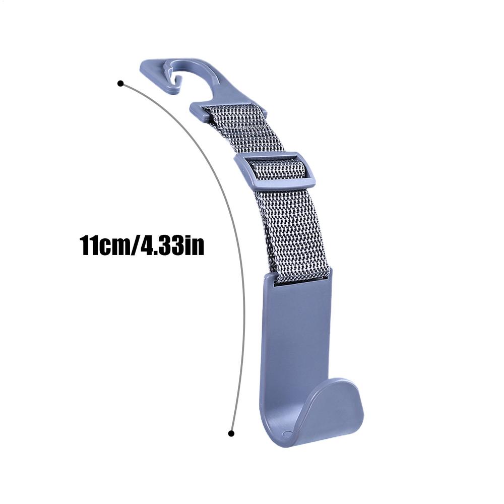 Car Headrest Hook Storage Hooks for Car Seat Headrest 4 Pieces Organization and Storage Adjustable Bag Hanger for Coats Handbag