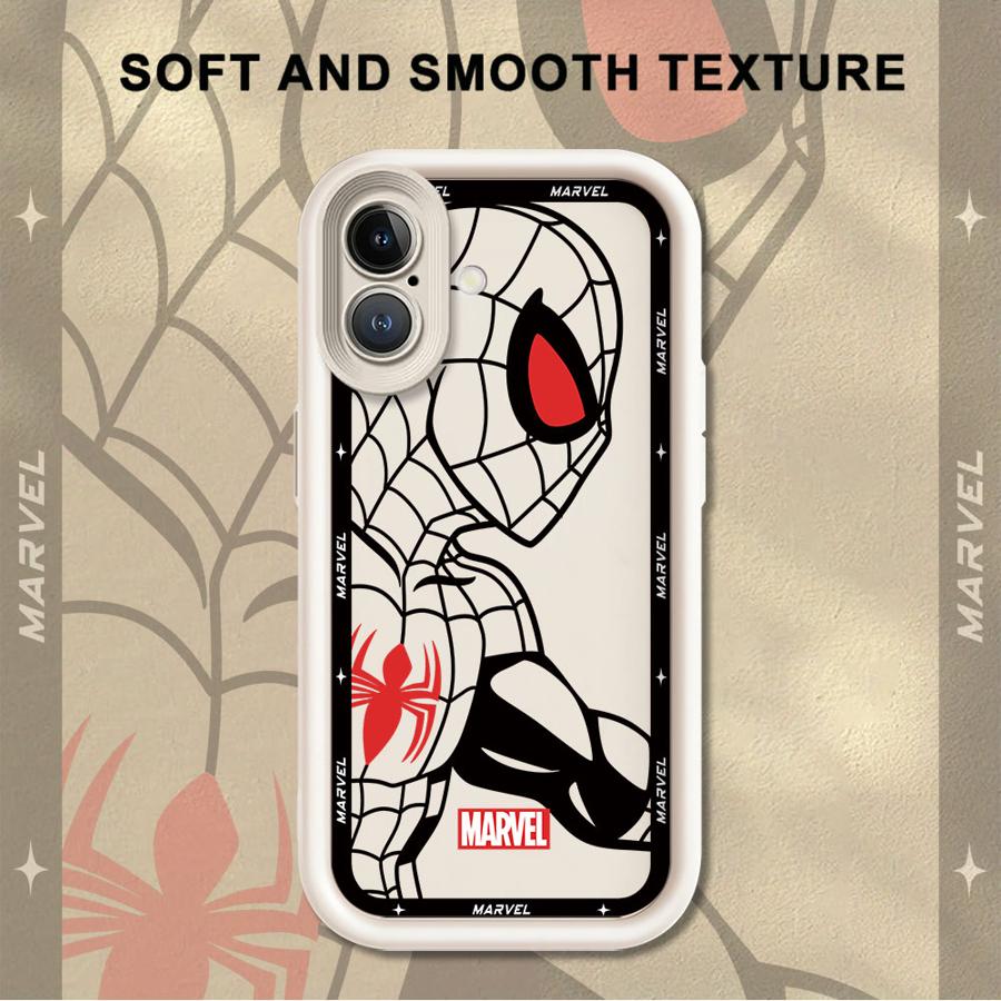 Marvel Spiderman Ironman Hülle für iPhone 16e 13 12 11 Pro Max 15 16 14 Plus XS Max XR 17 Air Weiche Abdeckung