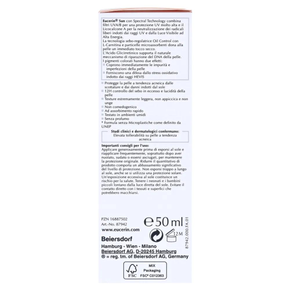 Eucerin Oil Control Tinted Sun Gel Cream SPF50+ Medium 50ml