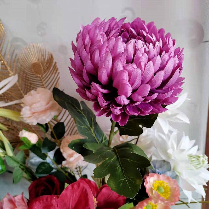Large Artificial Chrysanthemum, Gaillardia, and Peony Flowers for Home Decor and Photo Props