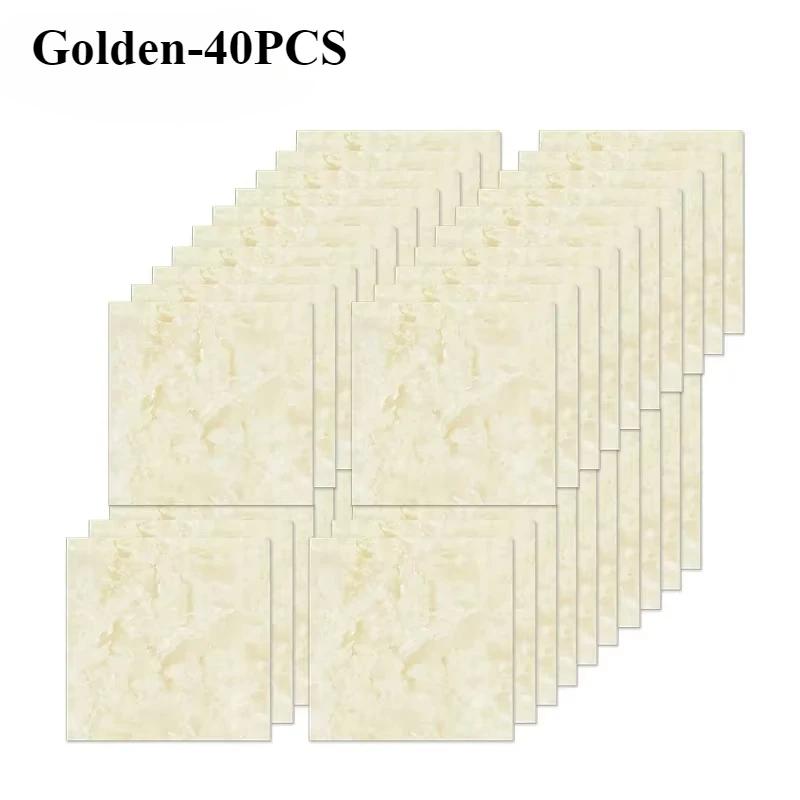 10/20/40PCS Simulated Thick Marble Tile Wall Sticker PVC Waterproof Self-adhesive Living Room Toilet Kitchen Home Floor Sticker