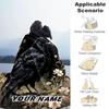 1PC Custom Name Raven Floral Garden Flannel Blanket Versatile,all-season Throw Suitable for the Living Room,bedroom,camping,travel,and Gift