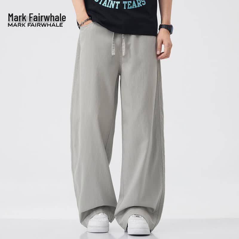 Mark Fairwhale Men's Lyocell Blend Drawstring Straight Casual Pants
