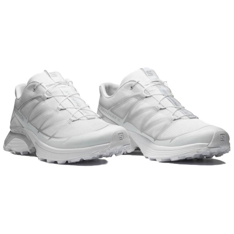 SALOMON XT Pathway Breathable And Lightweight Low Top Running Shoes Unisex White Gray Sneakers 476909