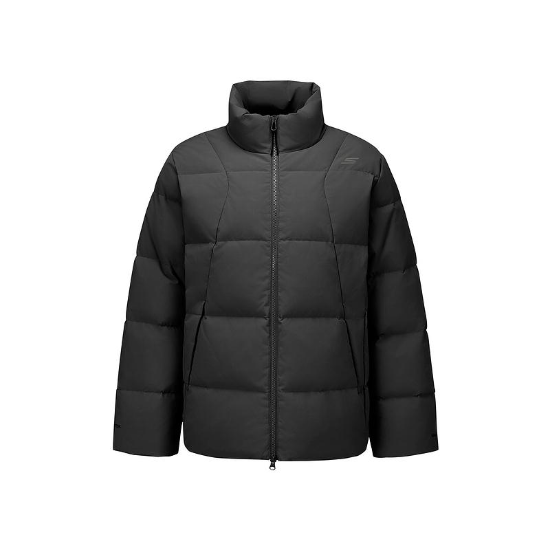 Skechers Comfortable Sports Series Warm Breathable Down Jacket Men outerwear Carbon-Black P425M020-0018 S