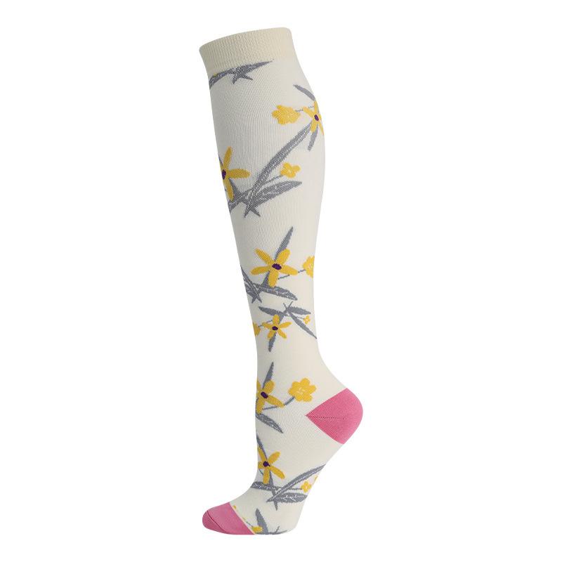 Compression Socks Sports Outdoor Running Jump Rope Yoga Unisex Calf Pressure Socks Stockings Compress Nylon