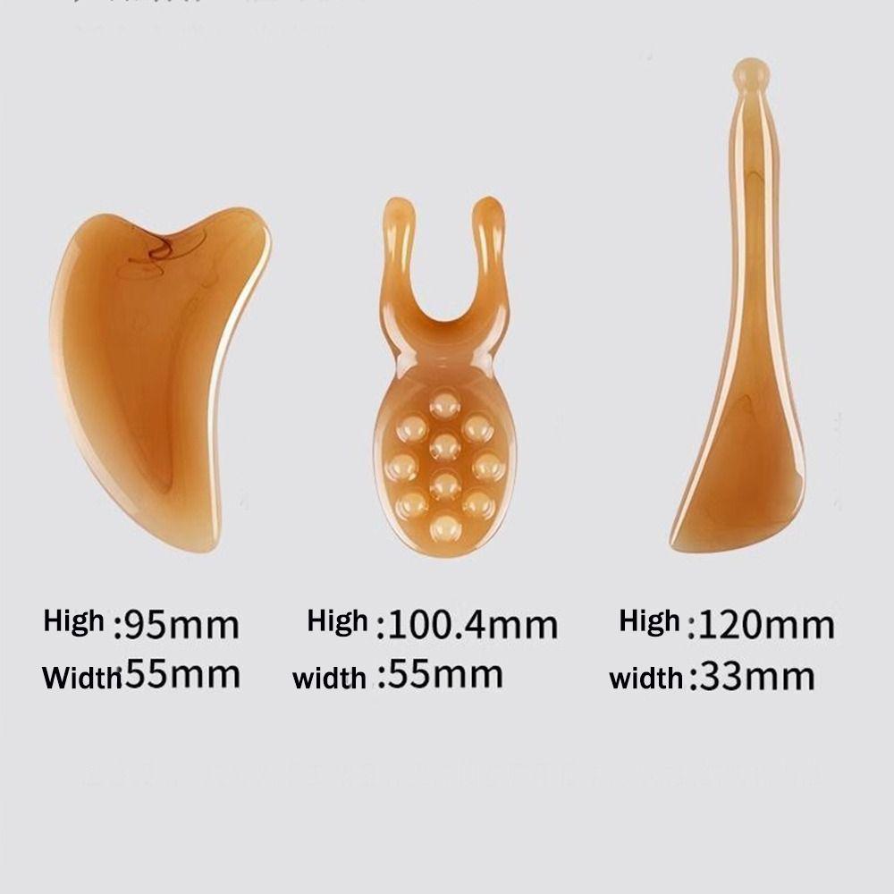 3PCS Hot Resin Face Guasha Massage Reduce Puffiness Relaxing Gua sha Spa Massager Nose Lifting Massage Scraper Body Facial Skin