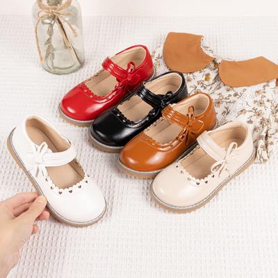 Girls Princess Mary Jane Flats Toddler Little Kids Bow Scalloped Edge Hook and Loop Dress Shoes
