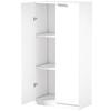 120 Cm Tall Storage Cabinet Cupboard, 3-Tier File Organiser Wooden Filing Cabinet, White