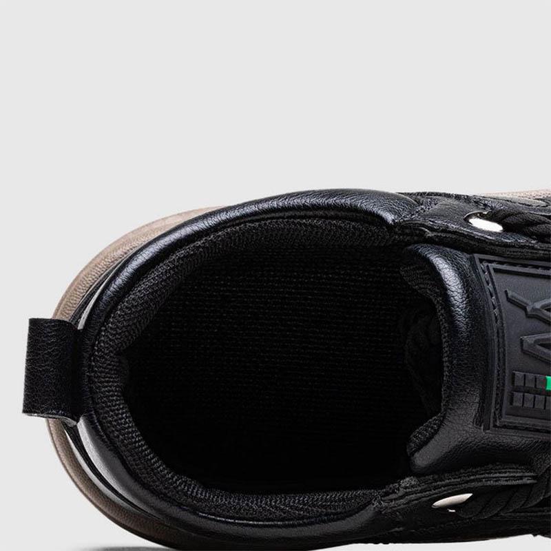 Podzimní a zimní pánské kožené boty Ležérní mokasíny Neklouzavá měkká podešev Obuv pro středního a staršího tatínka Ploché boty