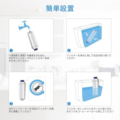 Molifal Coffee Maker Filters, Replacement Filters for DeLonghi DLSC002, Dinamica, Magnifica S, Eletta Explorer, ETAM Autentica, and ECAM Series (Set o