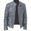 2024 Men's Leather Jacket Motorcycle Long Sleeve Coat Vintage Blazer Mens Jacket PU Leather