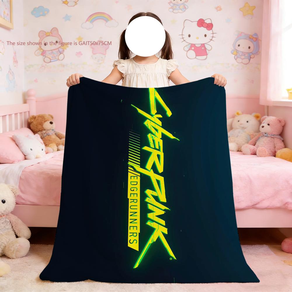 COOL-C-Cyberpunk E-Edgerunners Blanket For Soft Throw Blanket for Picnic Bed Sofa Home Bedroom Cozy Warm Comfortable