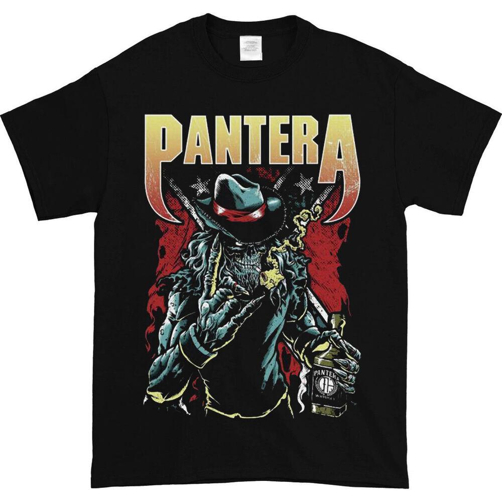 

Черная футболка унисекс Pantera Skull Cowboys