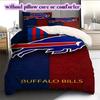 football Logo Pattern Bedding Quilt Set Quilt Cover Pillowcase Home Decoration Birthday Gift (1*duvet cover+ 2*pillowcase, without core)