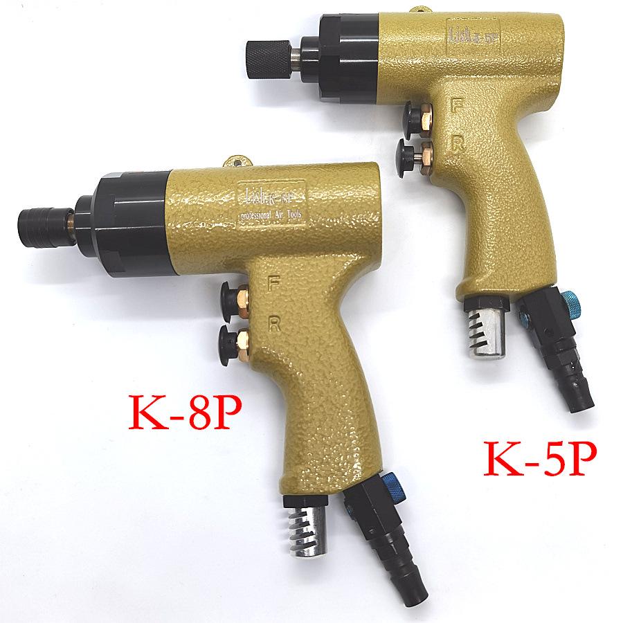 Lish Air Pneumatic Screwdriver K-5P/K-8P with Industrial Grade Bit Cone 5H/8H