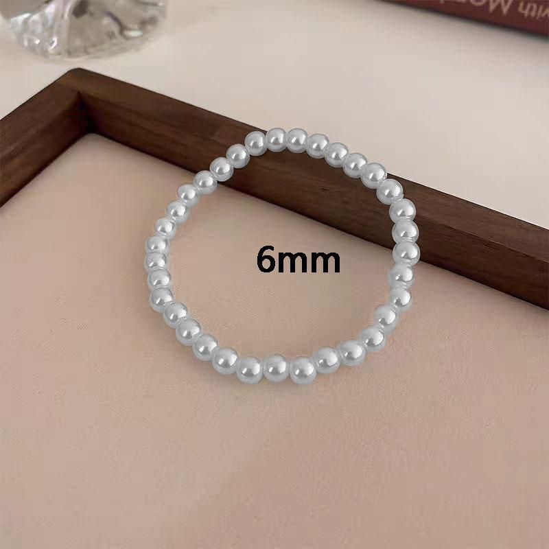 

French Stacked Pearl Bracelet Light Luxury Niche Exquisite Elastic Rope Pearl Bracelet High Sense