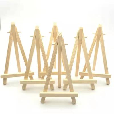 Lot de 10 mini chevalets triangulaires en bois, présentoir pour table de mariage, porte-cartes, peinture pour enfants, artisanat, trépied pour artiste