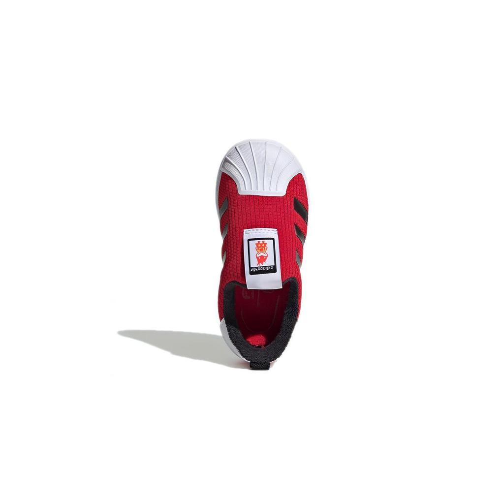 adidas Originals SUPERSTAR 360 Fleece Lined Breathable Low Top Skateboard Shoes Red Infant And Toddler FX4869