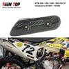 Protetor de Calor para Escapamento de Motocicleta Para KTM 250 350 450 500 Tampa Anti-Queimadura Guarda Anti-Calor para Moto Offroad 4 Tempos