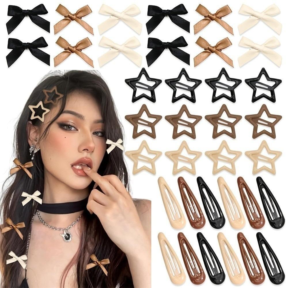 20/36Pcs Mini Bow Hair Clip Sweet Waterdrop Hair Clips New Bow Hairpin  Hair Accessories