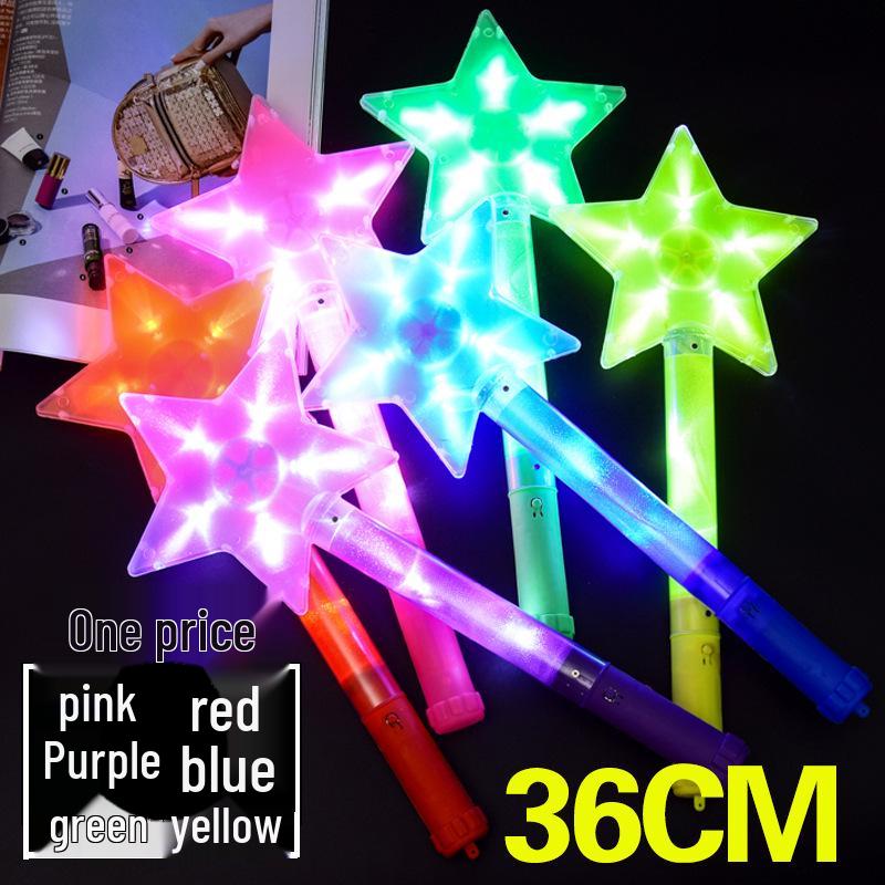 Magic Light-Up Concert Glow Sticks: Fairy Flashing Star Props